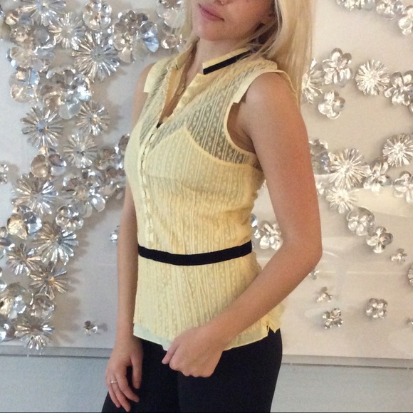 Marc Jacobs yellow tank button-up top, size 8 - Picture 3 of 5